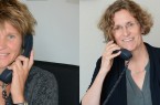Am Zeugnistelefon: (von links nach rechts )Sabine Kramm und Kirsten Zünkler (Foto: Amt für Presse- und Öffentlichkeitsarbeit, Kreis Paderborn, Anna-Sophie Schindler)