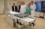 Dr. Eckhard Sorges (l.), Wencke Orban, Teamleiterin Herzkatheterlabor Höxter/ Bad Driburg und Dr. Carsten Czuprin haben das neue Katheterlabor in Betrieb genommen.