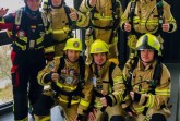 Die Feuerwehrmänner nach ihrem Charity-Lauf an der Universität Paderborn im Jahr 2018.Foto: Firefighter OWL
