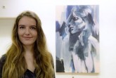 Die Künstlerin Franziska Jäger malt am 30.4. live bei "Kulturfaktor live".