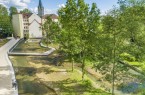 Am Tag der Architektur, 20. Juni, lädt die Stadverwaltung interessierte Bürgerinnen und Bürger zu einer Führung durch das umgestaltete Mittlere Paderquellgebiet ein, wie zum Beispiel den renaturierten Bereich hinter der Paderhalle. © Stadt Paderborn