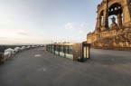 Das LWL-Besucherzentrum im Kaiser-Wilhelm-Denkmal: Blick von der denkmalgerecht rekonstruierten Ringterrasse.
(Foto: LWL/Peter Hübbe)