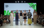 Sie waren bei der Neo.Fashion 2023 für die HSBI dabei: (v.l.) Johanna Heitz, Cara Determeyer, Fabia Meyer, Esther Rudolph, Jana Przibylla und Jasmina Schunder (Foto: @defrance.images for NEO FASHION)