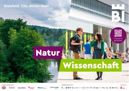 Die Kampagnenmotive setzen auf den Kontrast von Großstadt- und Landschaftsimpressionen. Foto: Bielefeld Marketing GmbH