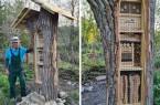 Wildbienenquartier in einem Weidenstamm Garten von Jürgen Mortag Königsee
