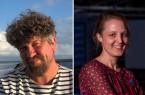 Prof. Nils Hoff und Prof. Claudia Rohrmoser bilden die neue Doppelspitze des Fachbereichs Gestaltung der Hochschule Bielefeld. (Foto links: privat, Foto rechts: Joaquin Alaaddin Avciogullari)