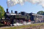 Die Dampflok „Kattowitz“ mit dem Preußenzug. Foto: Ingrid Schütte