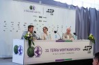 (V.l.n.r: Michael Kohlmann, Veronika Rücker und Sven Wortmann bei der heutigen Pressekonferenz) / TERRA WORTMANN OPEN / Valentin Diehl