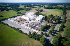 Luftbild: Die Hörster Betonwerk GmbH steht seit über 150 Jahren im Dienst der Bauwirtschaft. Foto: Thorsten Ulonska